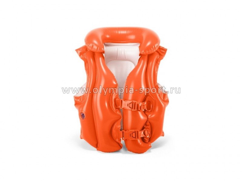Жилет для плавания Intex 58671 надувной, красный, 3-6 лет