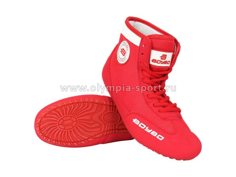 Борцовки BoyBo на толстой подошве красные