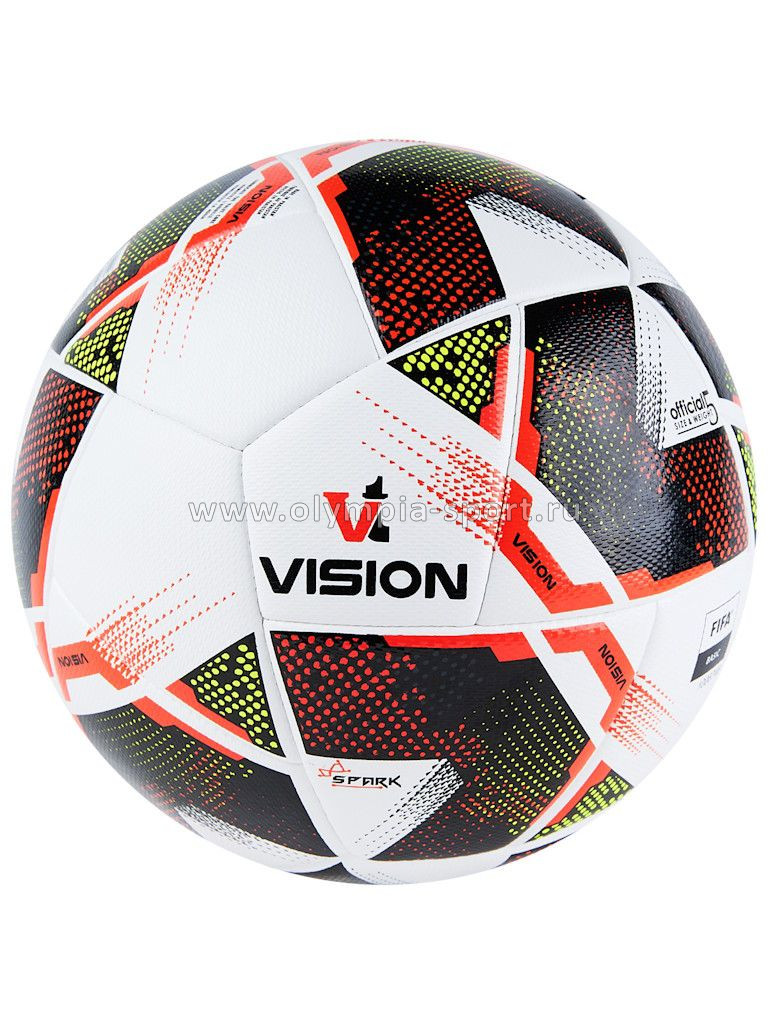 Мяч футбольный VISION Spark р.5, FIFA Basic, ПУ, мультиколор