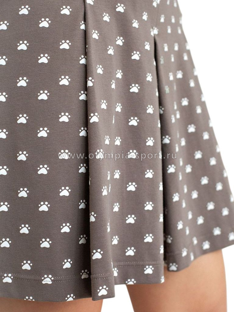 Юбка-шорты женская Vilatte D46.058 кофе-белый лапы