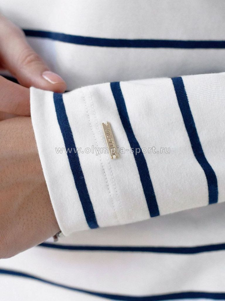 Джемпер женский Vilatte D49.148 белый-т.синий